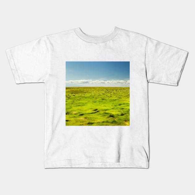 SCENERY 22 - Outdoor Grass Field Park Pathway Kids T-Shirt by artvoria